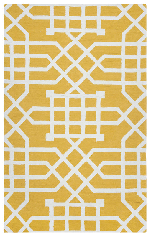 Rizzy Home Azzura Hill AH035A Yellow Trellis/Geometric Area Rug