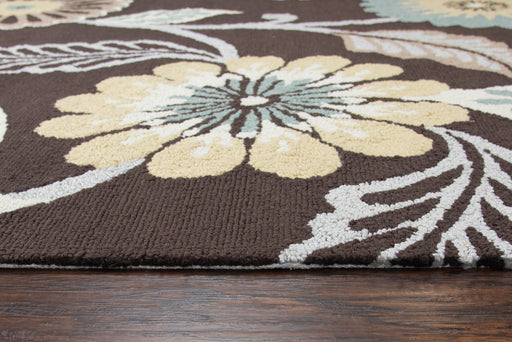Rizzy Home Azzura Hill AH049A Espresso Floral Area Rug