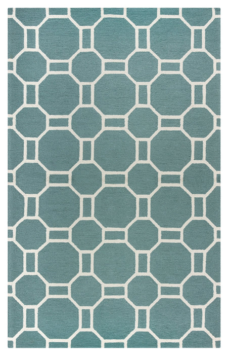 Rizzy Home Azzura Hill AH9934 Dark Sage Geometric Area Rug