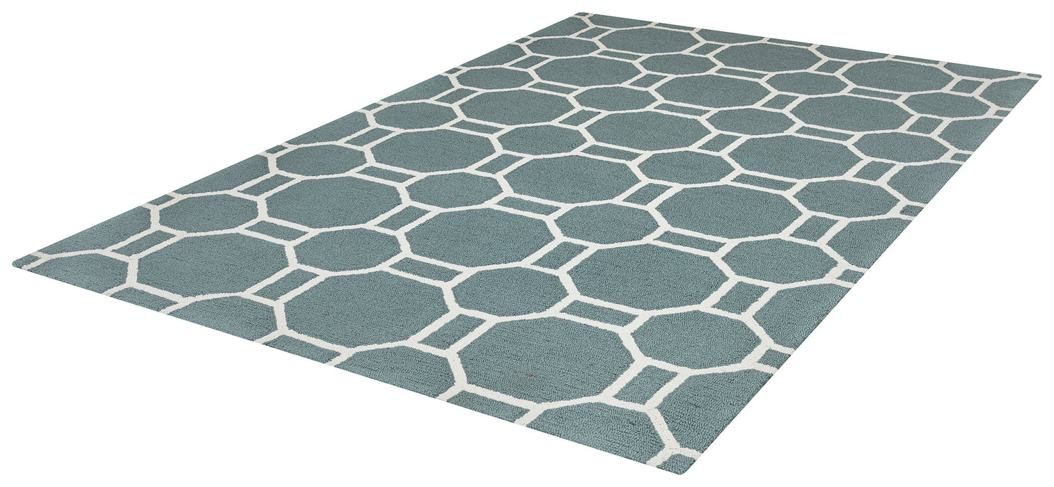 Rizzy Home Azzura Hill AH9934 Dark Sage Geometric Area Rug