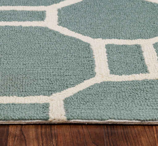 Rizzy Home Azzura Hill AH9934 Dark Sage Geometric Area Rug