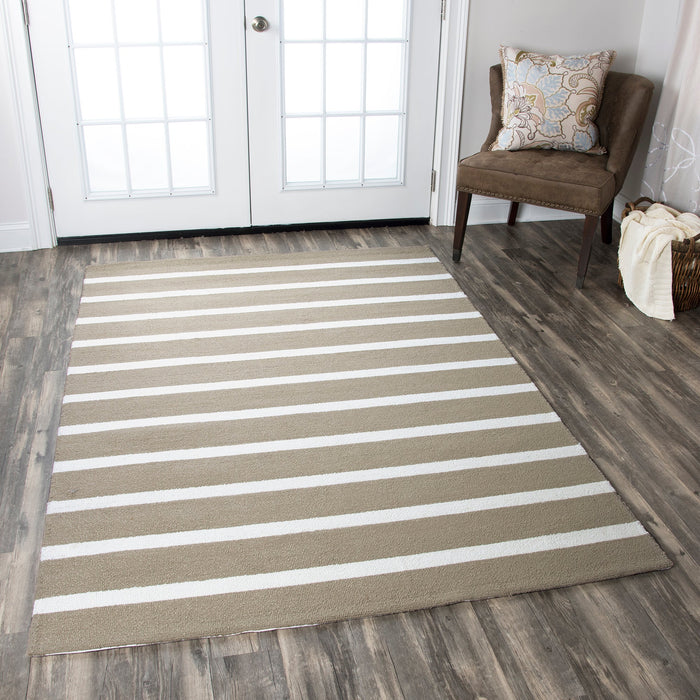 Rizzy Home Azzura Hill AH9938 Taupe Strips Area Rug