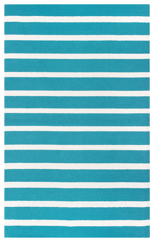 Rizzy Home Azzura Hill AH9939 Teal Strips Area Rug