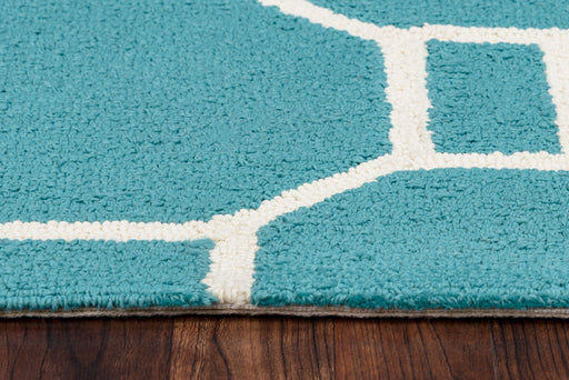 Rizzy Home Azzura Hill AH9944 Teal Geometric Area Rug
