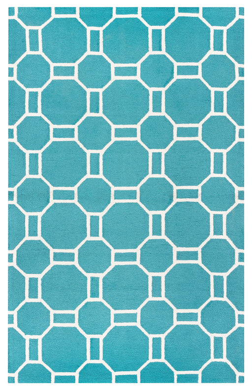 Rizzy Home Azzura Hill AH9944 Teal Geometric Area Rug