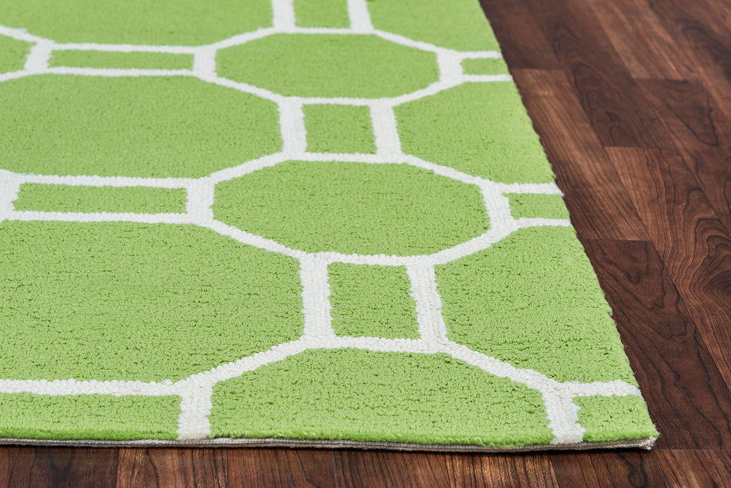 Rizzy Home Azzura Hill AH9952 Lime Geometric Area Rug