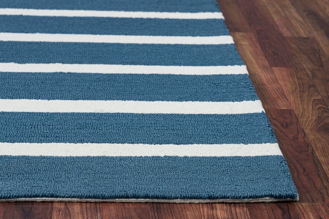 Rizzy Home Azzura Hill AH9954 Marine Blue Stripe Area Rug
