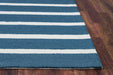 Rizzy Home Azzura Hill AH9954 Marine Blue Stripe Area Rug