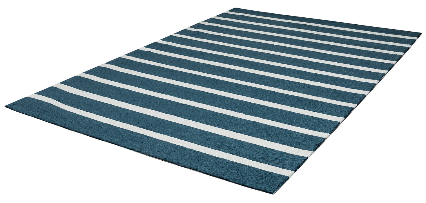 Rizzy Home Azzura Hill AH9954 Marine Blue Stripe Area Rug