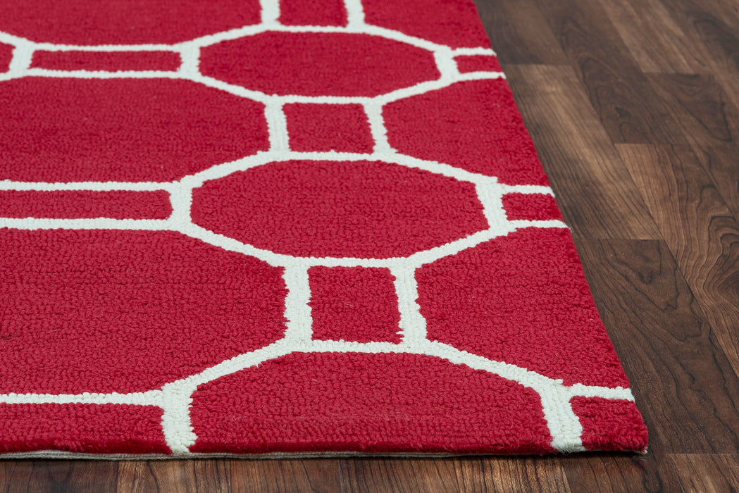 Rizzy Home Azzura Hill AH9955 Red Geometric Area Rug