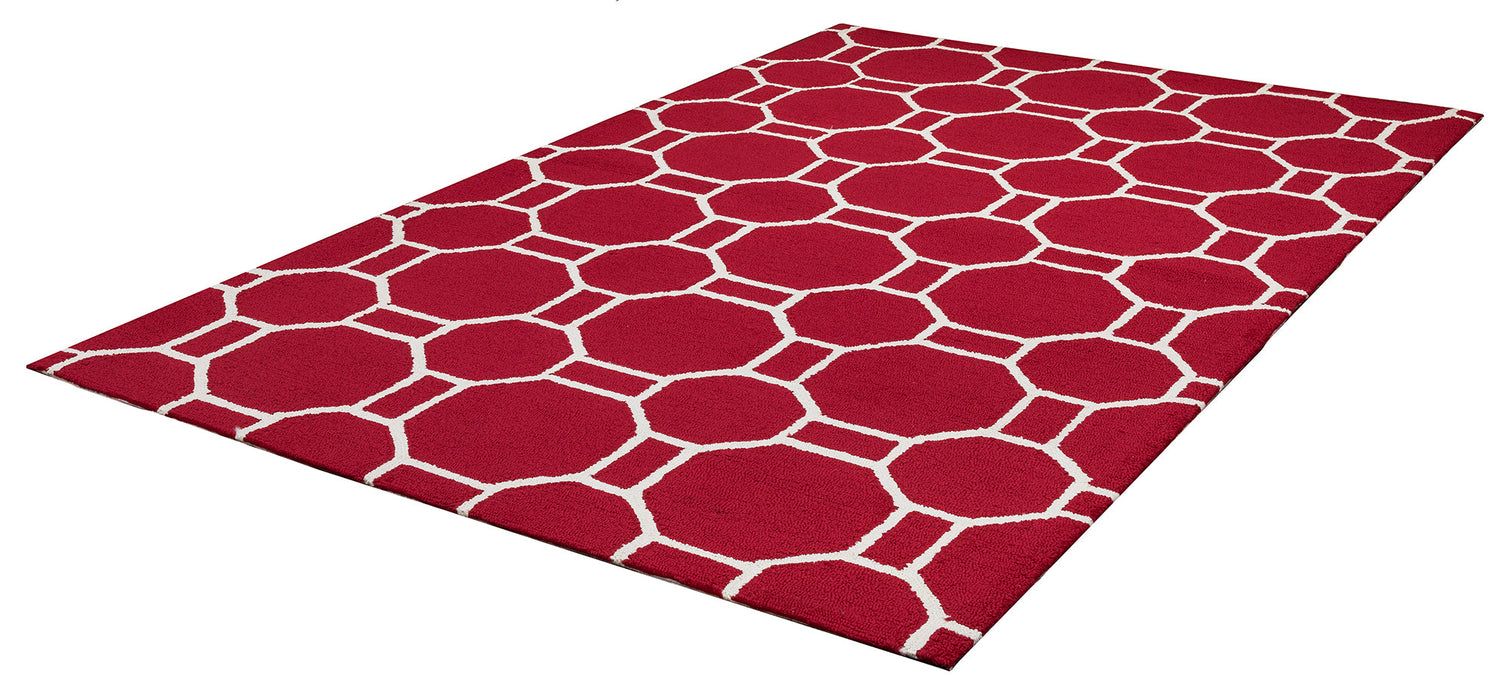 Rizzy Home Azzura Hill AH9955 Red Geometric Area Rug