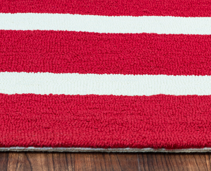 Rizzy Home Azzura Hill AH9958 Red Strips Area Rug
