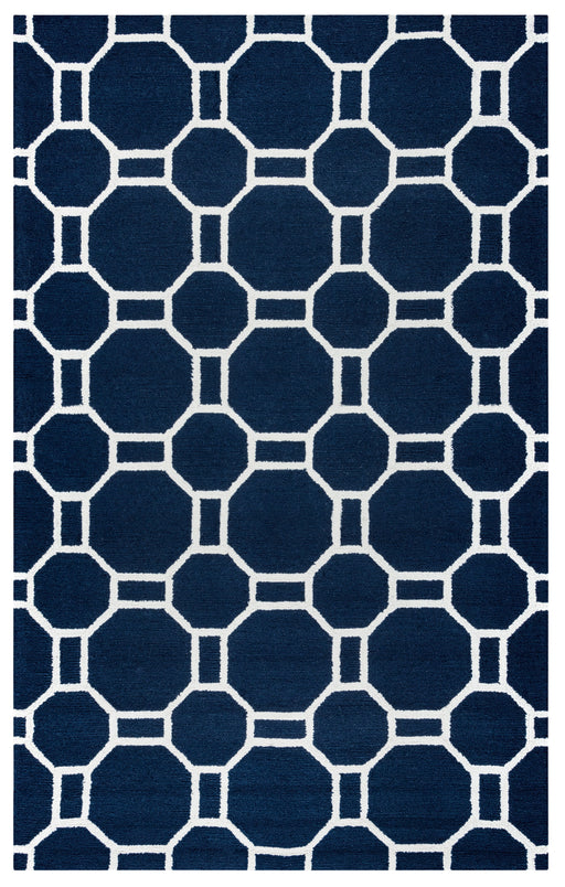 Rizzy Home Azzura Hill AH9959 Indigo Geometric Area Rug