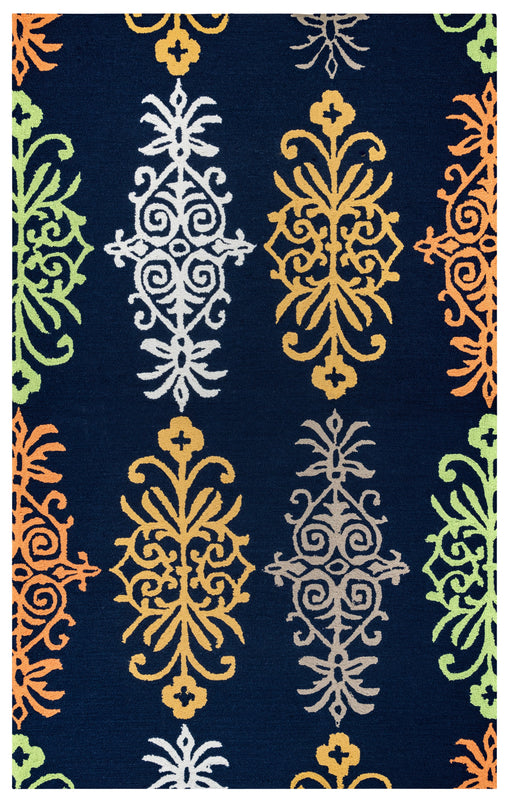 Rizzy Home Azzura Hill AH9962 Indigo Medallion Area Rug