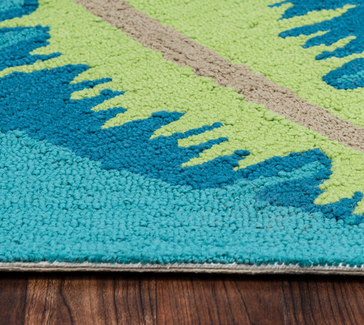 Rizzy Home Azzura Hill AH9963 Teal Botanical Area Rug
