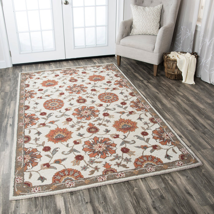 Rizzy Home Ashlyn AL2577 Orange Border Area Rug