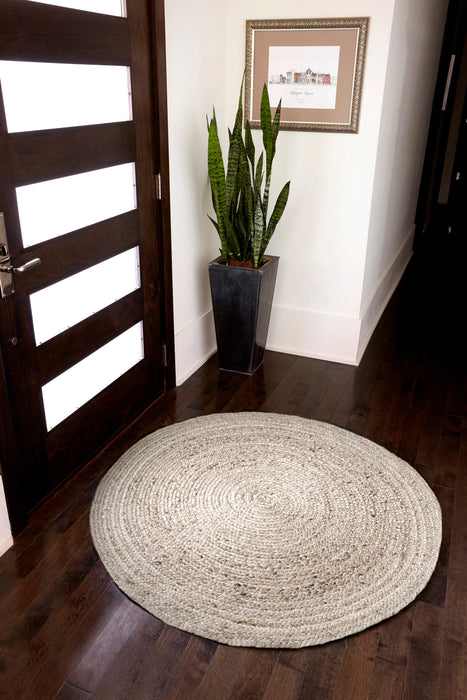 Anji Mountain Kerala Ivory Jute Area Rug