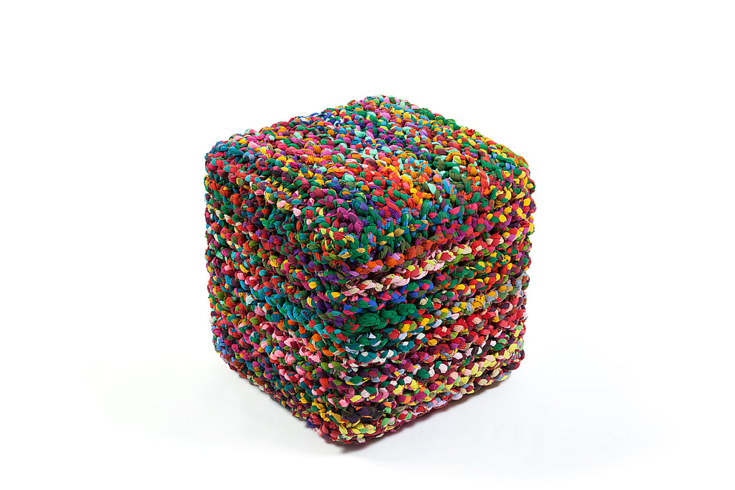 Anji Mountain Rainbow Connection Cube Pouf