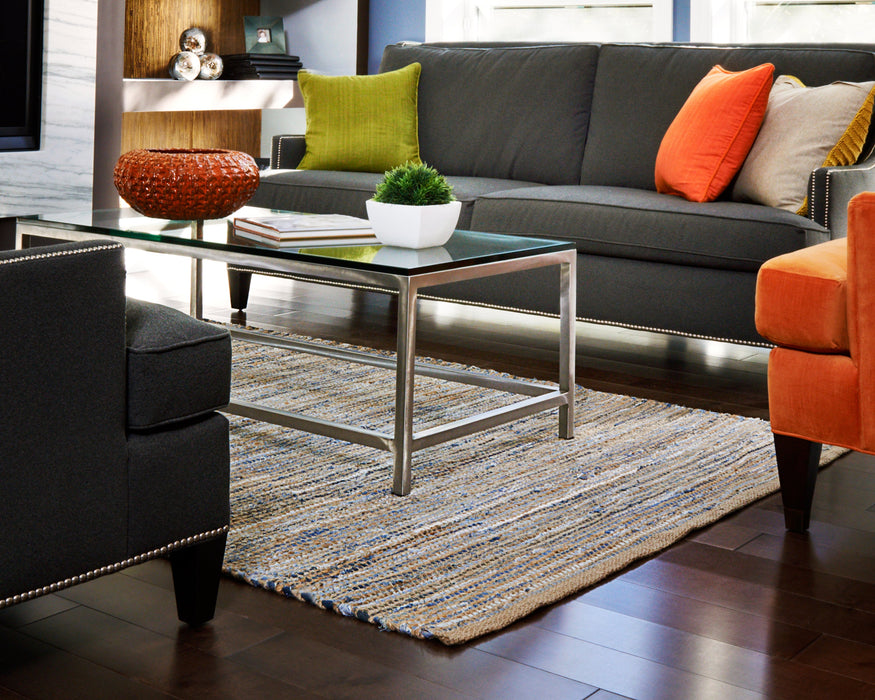 Anji Mountain American Graffiti Denim & Jute Area Rug