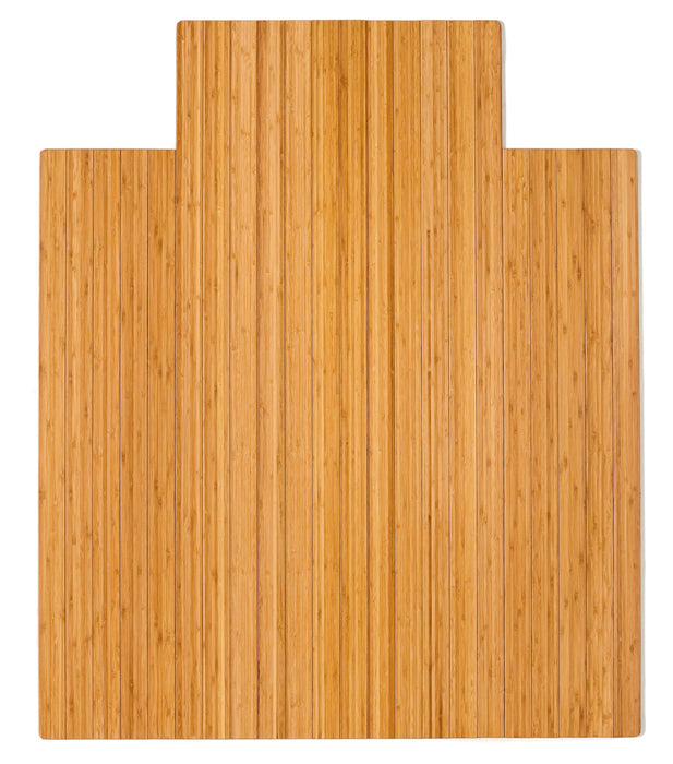 Anji Mountain Bamboo Roll-Up Chairmat 44" x 52" with lip