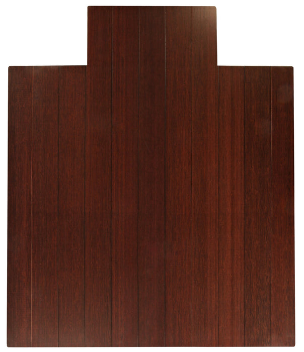 Anji Mountain Bamboo Deluxe Roll-Up Chairmat 44" x 52" with lip