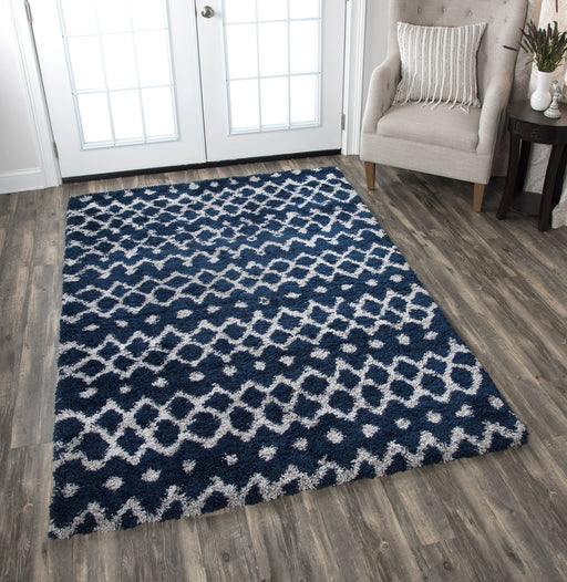 Rizzy Home Adana AN692A Navy Geometric Area Rug