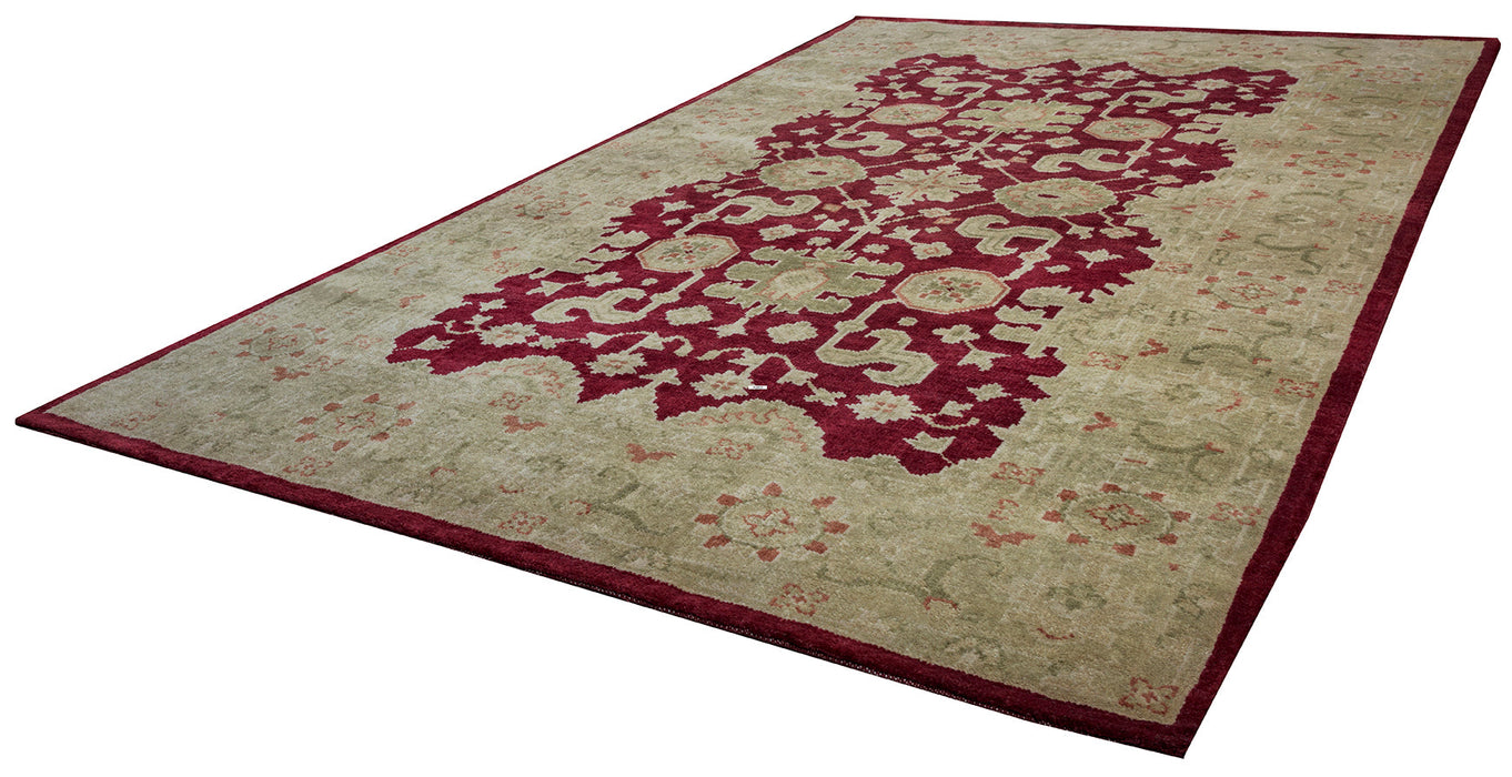 Rizzy Home Aquarius AQ8659 Burgundy Border Area Rug