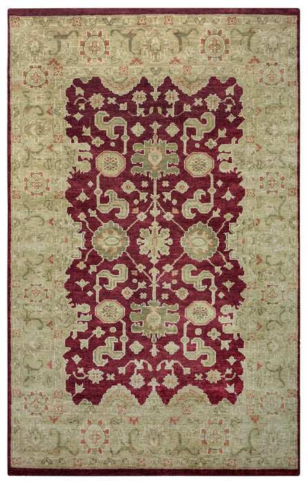 Rizzy Home Aquarius AQ8659 Burgundy Border Area Rug