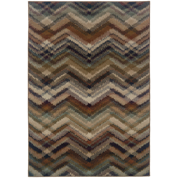 Oriental Weavers Adrienne Grey/Multi Geometric 4205C Area Rug