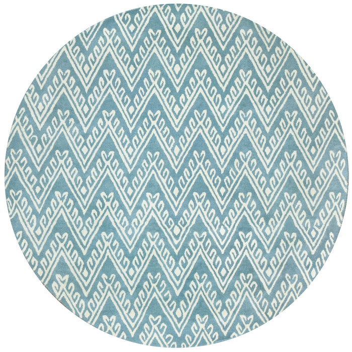 Rizzy Home Bradberry Downs BD8591 Blue Chevron Area Rug