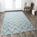 Rizzy Home Bradberry Downs BD8591 Blue Chevron Area Rug
