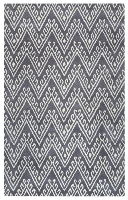 Rizzy Home Bradberry Downs BD8592 Gray Chevron Area Rug