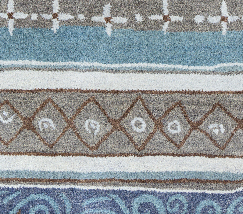 Rizzy Home Bradberry Downs BD8596 Blue Print/ Stripe Area Rug