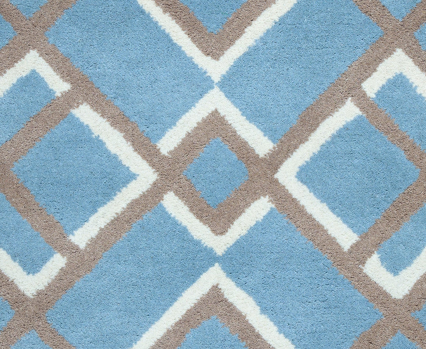 Rizzy Home Bradberry Downs BD8598 Blue Trellis Area Rug