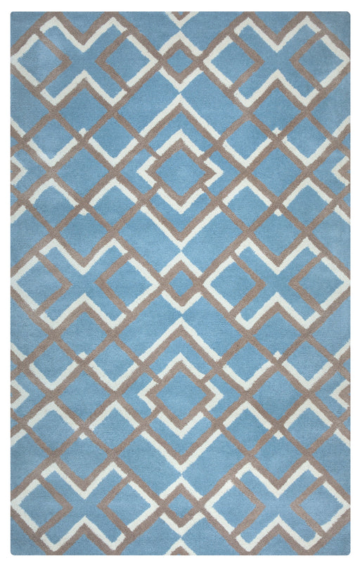 Rizzy Home Bradberry Downs BD8598 Blue Trellis Area Rug