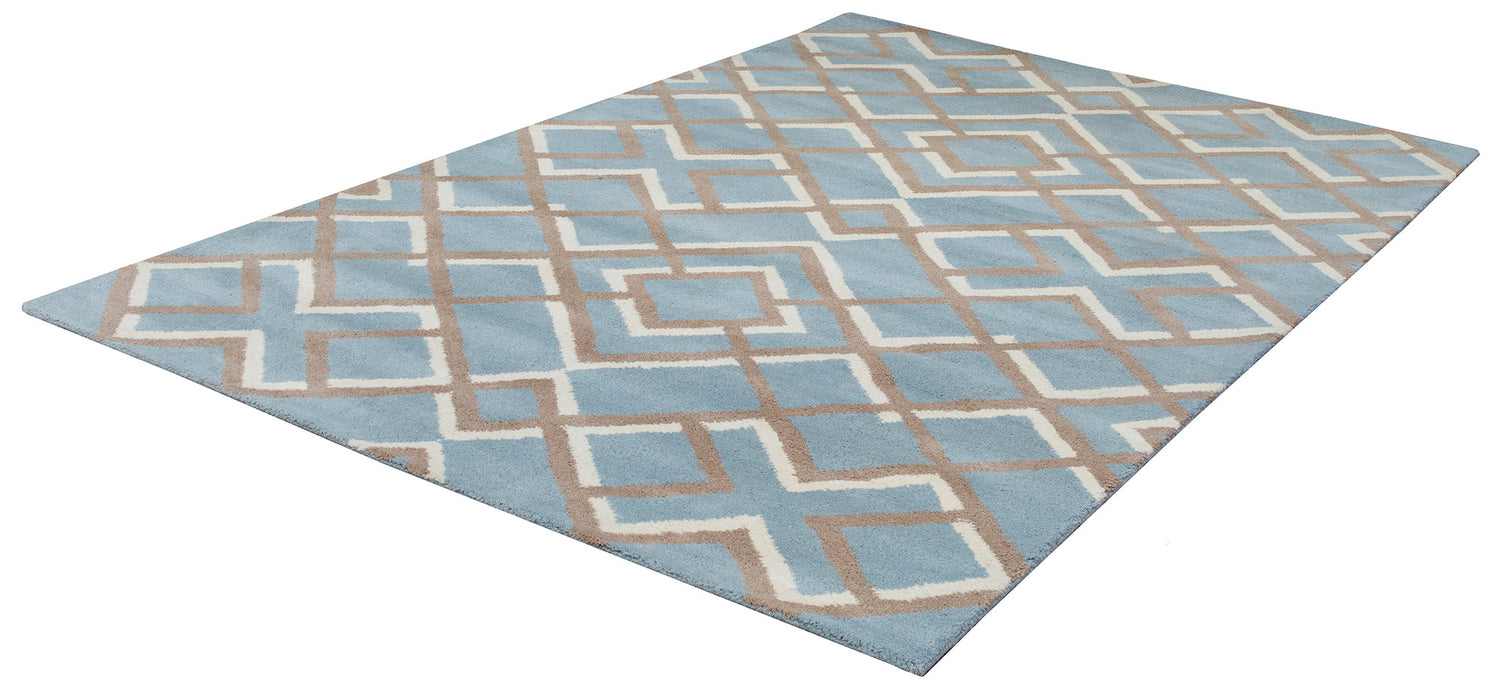 Rizzy Home Bradberry Downs BD8598 Blue Trellis Area Rug