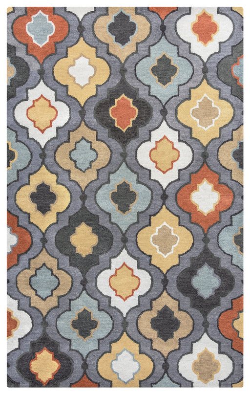 Rizzy Home Bradberry Downs BD8602 Blue/Gray Trellis Area Rug