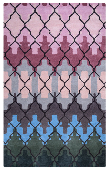 Rizzy Home Bradberry Downs BD8819 Purple Trellis Area Rug
