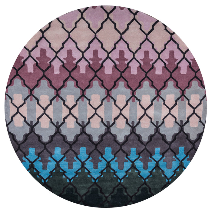 Rizzy Home Bradberry Downs BD8819 Purple Trellis Area Rug
