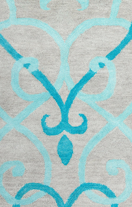 Rizzy Home Bradberry Downs BD8857 Blue Trellis Area Rug