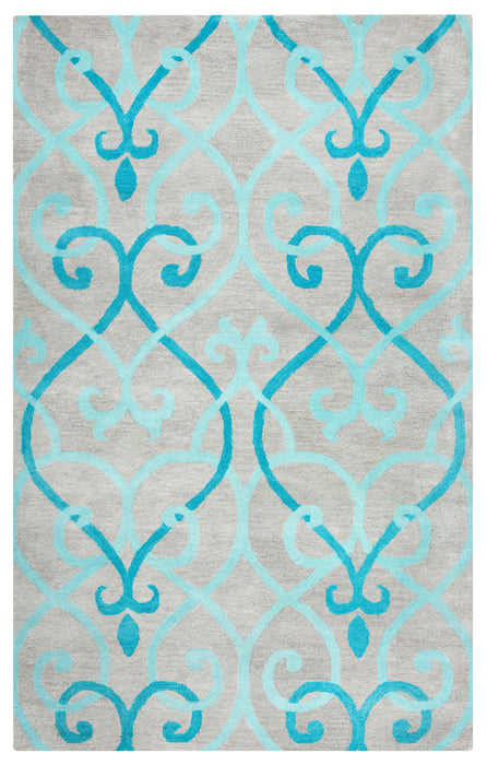 Rizzy Home Bradberry Downs BD8857 Blue Trellis Area Rug