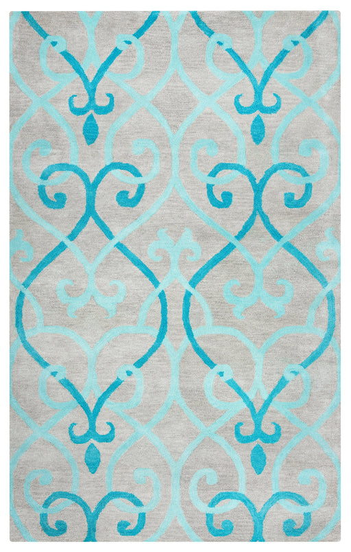 Rizzy Home Bradberry Downs BD8857 Blue Trellis Area Rug