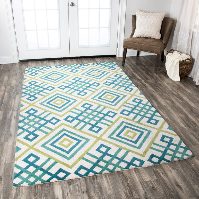 Rizzy Home Bradberry Downs BD8863 Blue Trellis Area Rug