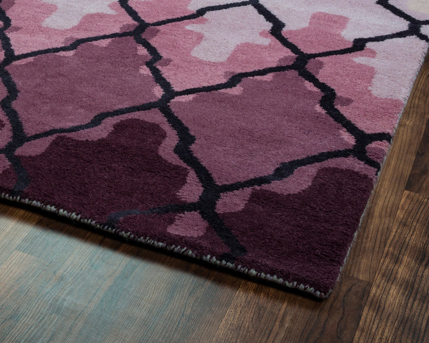 Rizzy Home Bradberry Downs BD8873 Purple Trellis Area Rug
