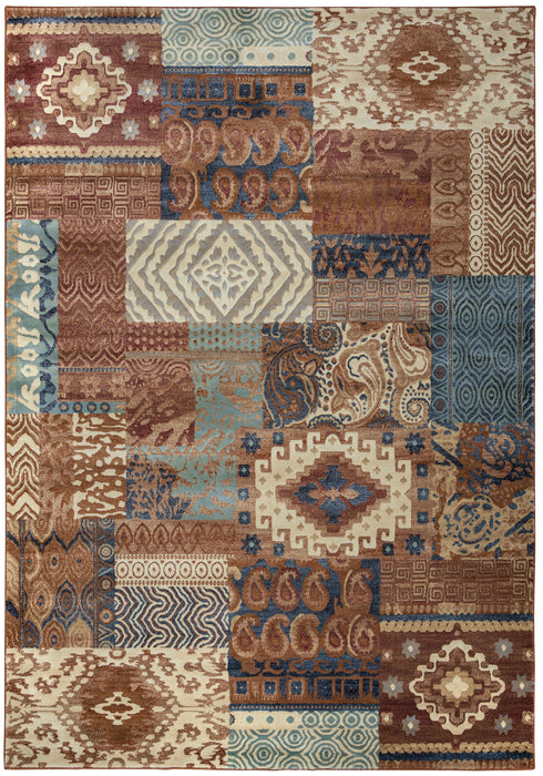 Rizzy Home Bennington BI4529 Ivory/Tan/Brown Patchwork Area Rug