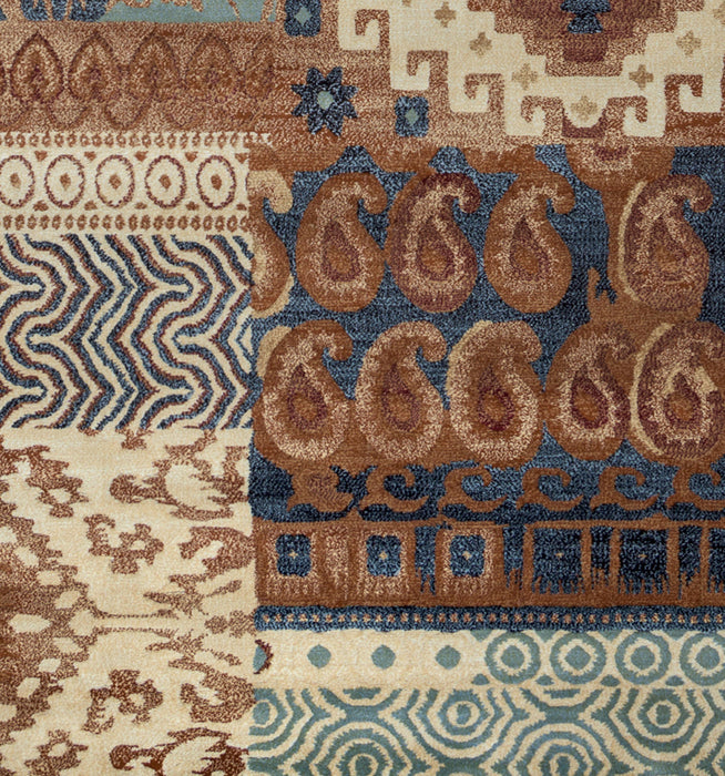 Rizzy Home Bennington BI4529 Ivory/Tan/Brown Patchwork Area Rug