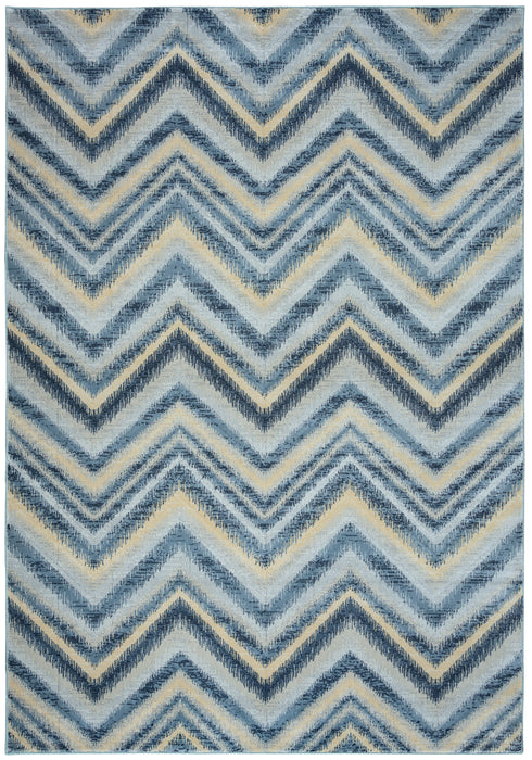 Rizzy Home Bennington BI4538 Blue Chevron Area Rug