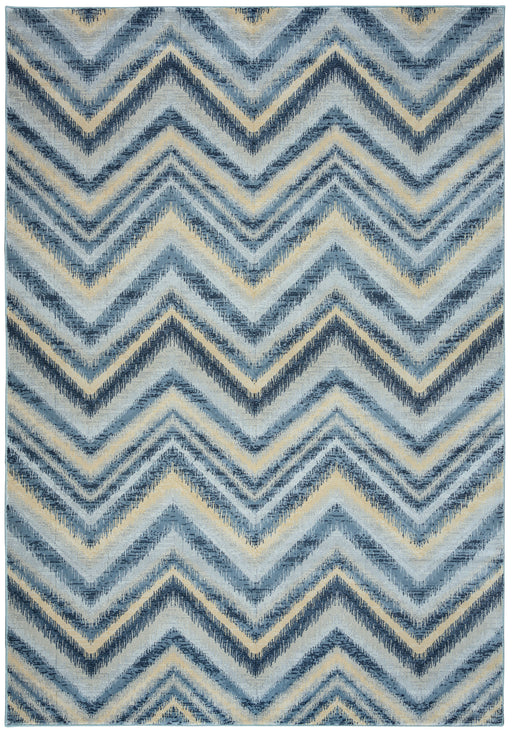 Rizzy Home Bennington BI4538 Blue Chevron Area Rug