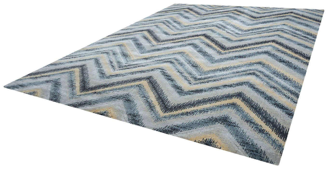 Rizzy Home Bennington BI4538 Blue Chevron Area Rug