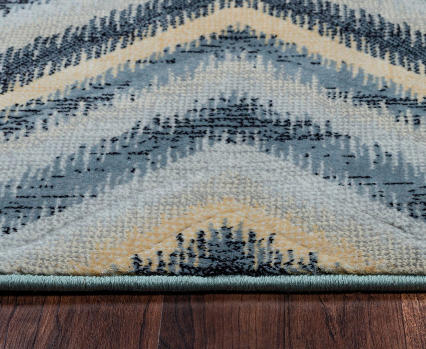 Rizzy Home Bennington BI4538 Blue Chevron Area Rug